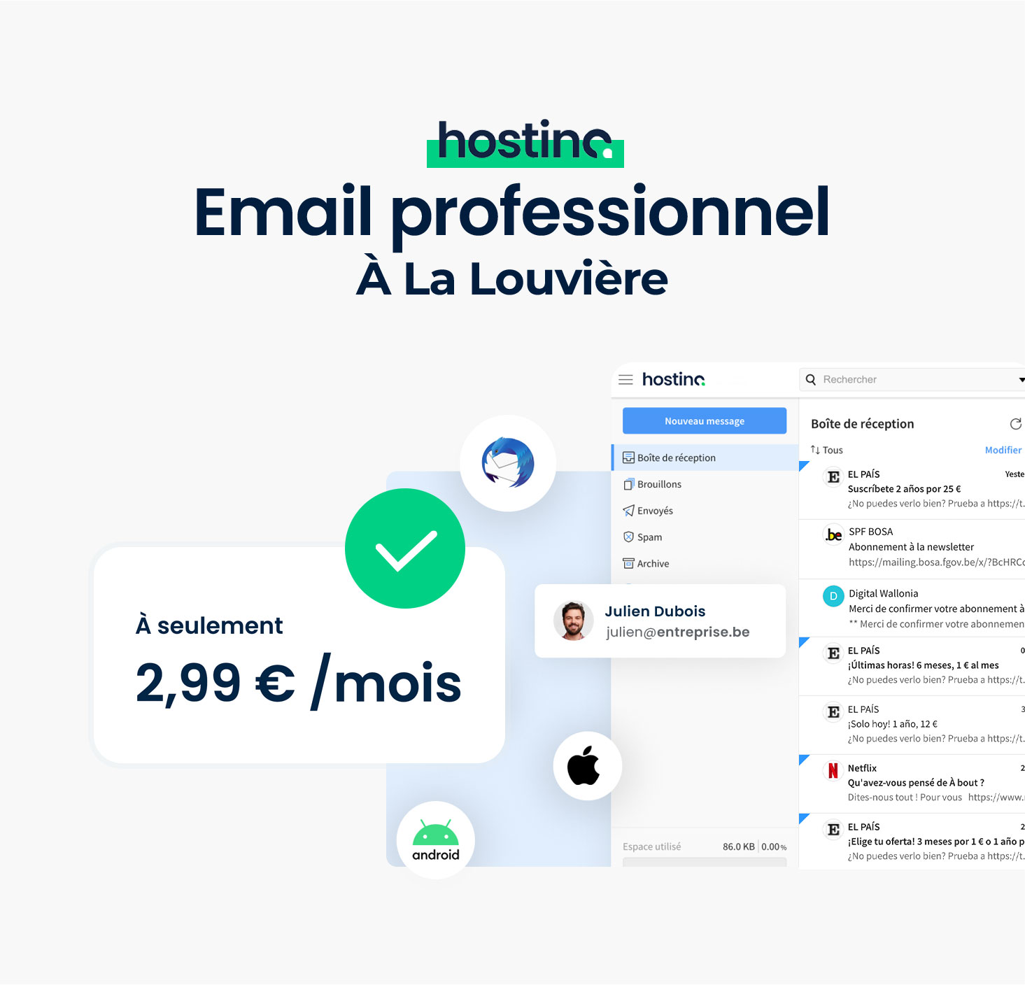 Email professionnel La Louviere